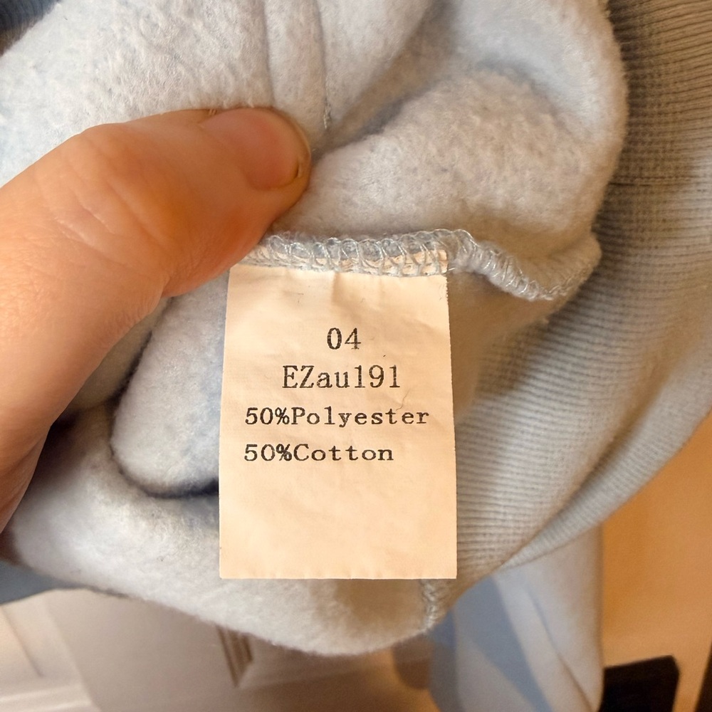 Sky Blue Women's Quarter-Zip Sweatshirt - Picture 4 of 6